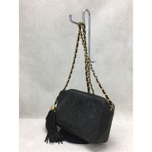 Chanel Coco Mark Fringe Shoulder Bag Leather - Picture 2 of 7